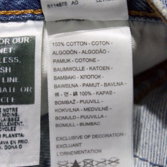 NWT $150 Levi's x Beyonce 501 '90s Light Wash Jeans Rhinestones Women Size 29x30 - Picture 11 of 16